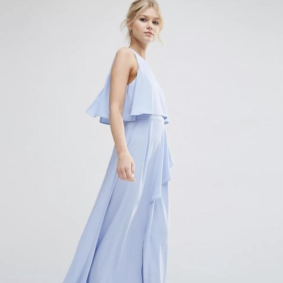 ASOS Light Periwinkle Blue Sleeveless Formal Prom Dress - Size 2 - Picture 1 of 10